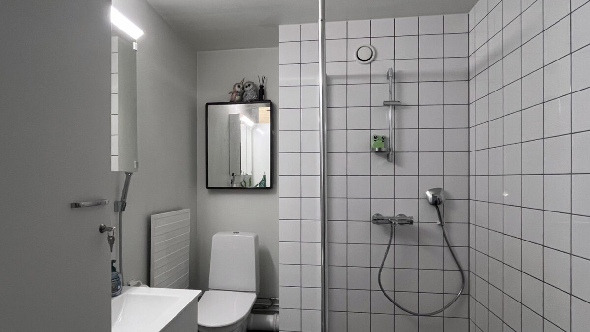 vastaremontoitu siisti kylpyhuone